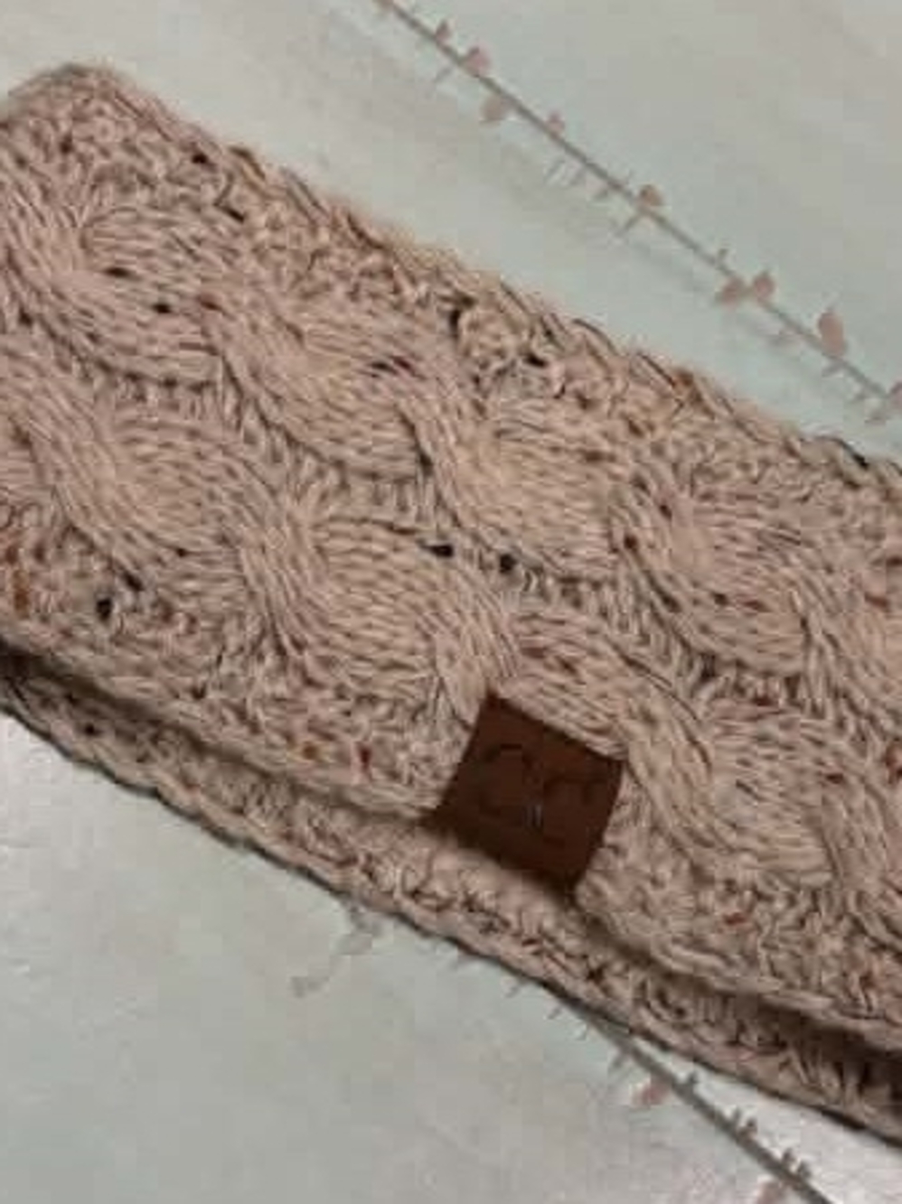 C.C Cable Knit Headband in Blush